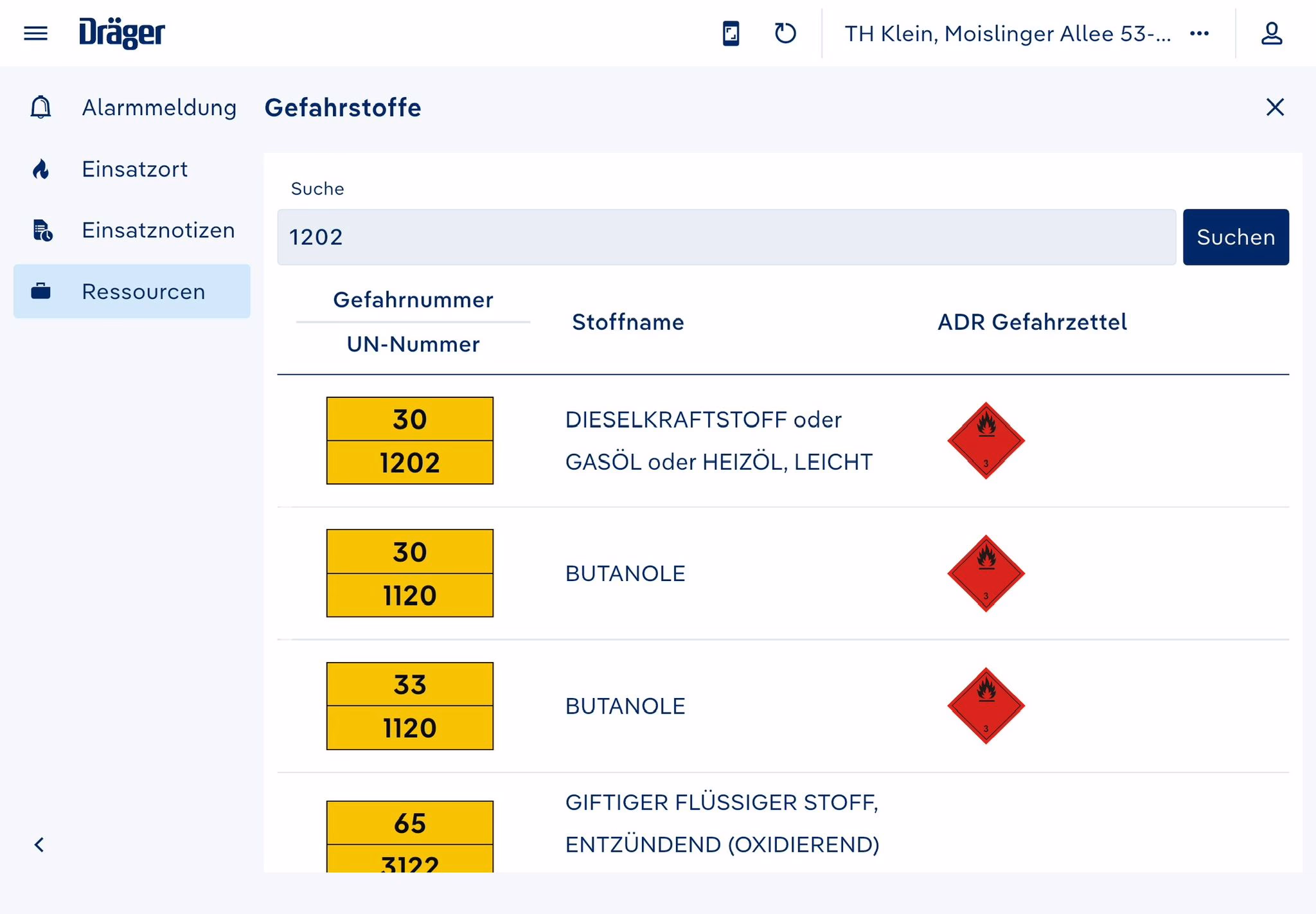 Gefahrstoff-Datenbank