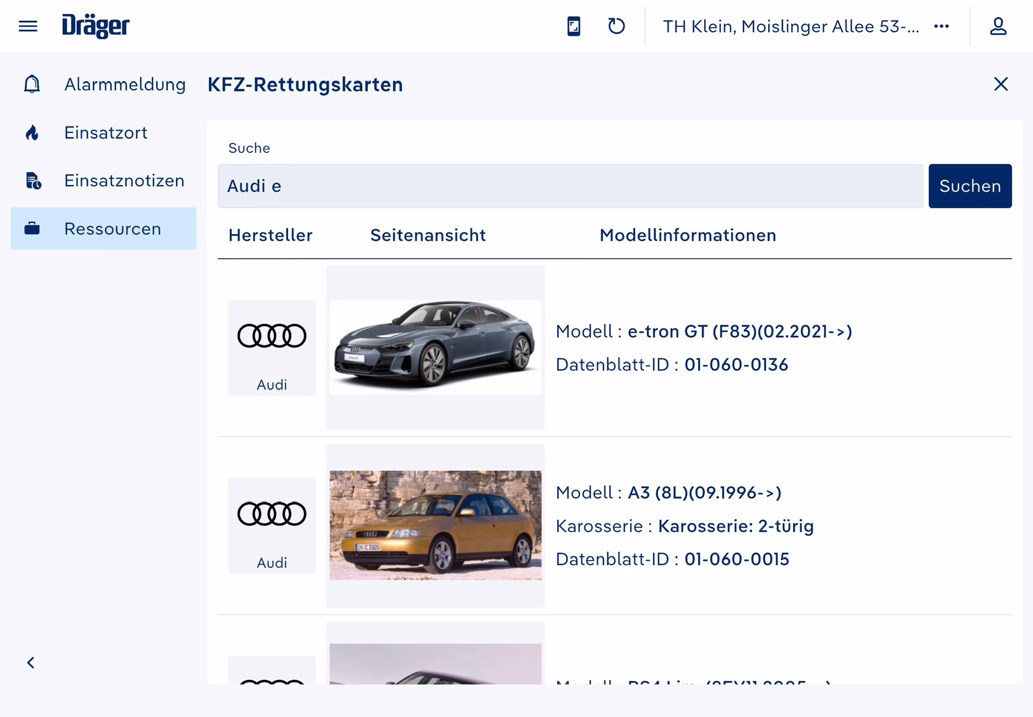 Kfz-Rettungskarten