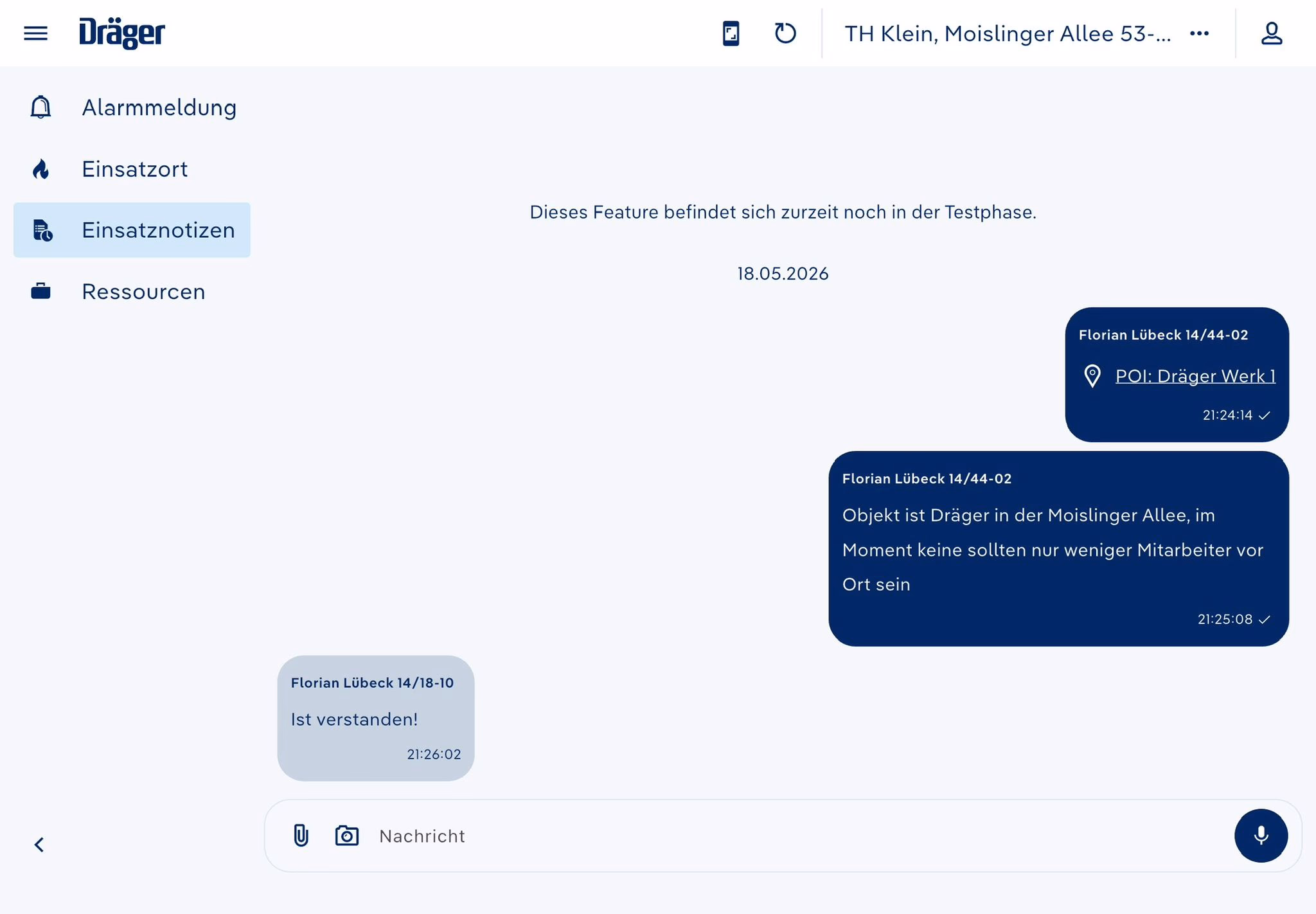 Einsatznotizen